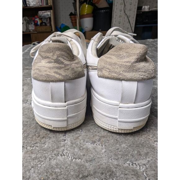 Nike Sneakers WOMENS SIZE 10 white Air Force 1 Pixel SE Zebra leather lace up - Picture 6 of 10